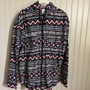 H&M Divided Unisex Gender Neutral Hooded Fleece Zip Jacket with Pockets